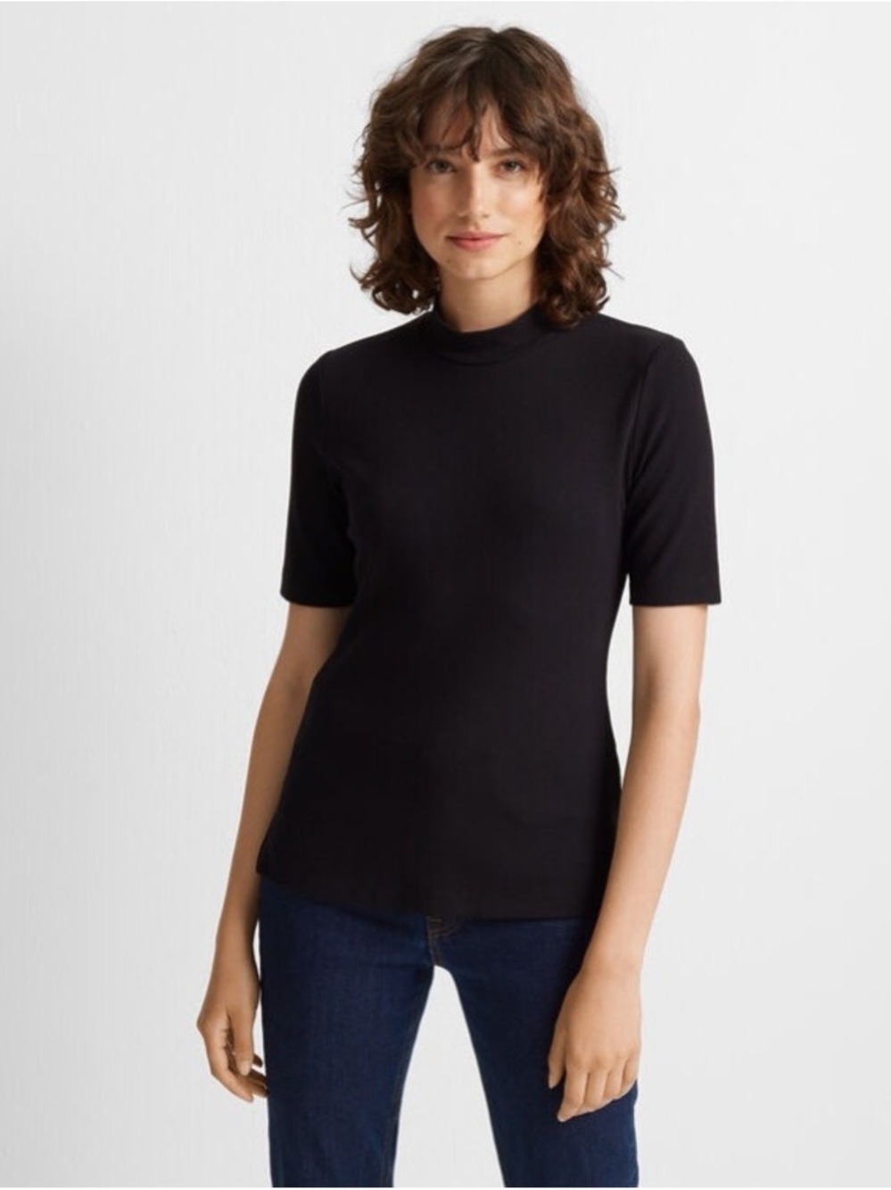 Club Monaco mock neck tee tricot